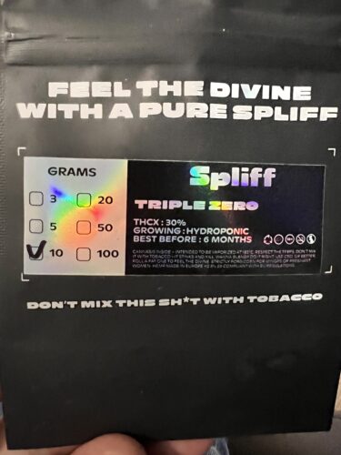 Click to view full screen Triple Zero - 30% THCX photo review